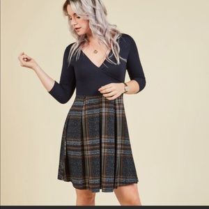 Modcloth Science Fair Flair Twofer Dress